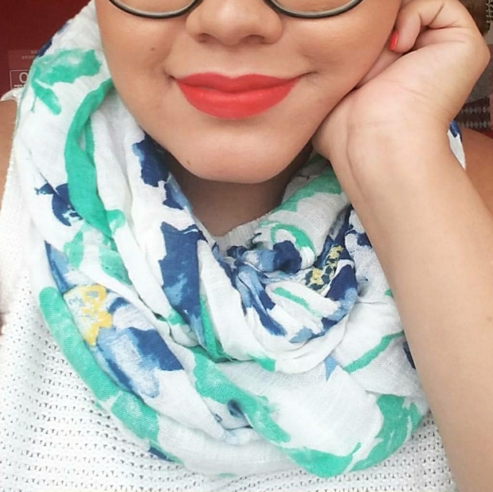 Floral infinity scarf